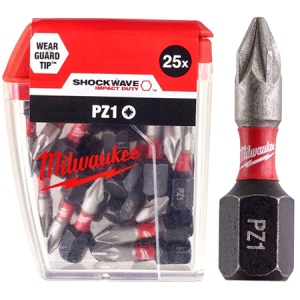 Біта для викрутки Milwaukee Shockwave PZ1 25 мм 25 шт. (4932430861)