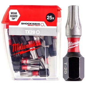 Біта для викрутки Milwaukee Shockwave TX20 25 мм 25 шт. (4932430875)