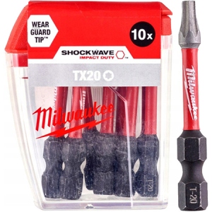 Біта для викрутки Milwaukee Shockwave TX20 50 мм 10 шт. (4932430877)