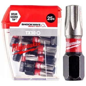 Біта для викрутки Milwaukee Shockwave TX30 25 мм 25 шт. (4932430886)