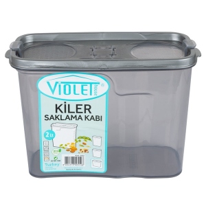 Ємність для сипучих VIOLET HOUSE 0552 Transparent Black 2 л