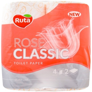Туалетний папір Ruta Classic Rose 4 рулони 2 шари (4820202894131)