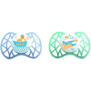 Ортодонтична пустушка Nuvita Air 6м + 2 шт. для хлопчика Синій NV7080Blue