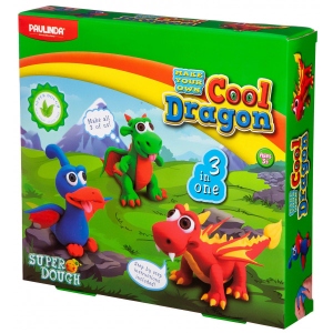 Маса для ліплення Paulinda Super Dough Cool Dragon Дракони 3 в 1 (PL-081554)