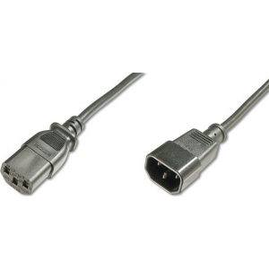 Кабель живлення Digitus C13 to C14 1.8m (AK-440201-018-S)