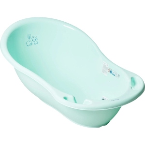 Дитяча ванночка Tega Baby Зайчики зі зливом 86 см М'ятна (KR-004-105)