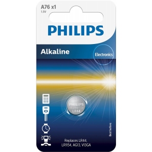 Батарейка Philips LR44, LR1154, AG13, V13GA 1 шт. (A76/01B)