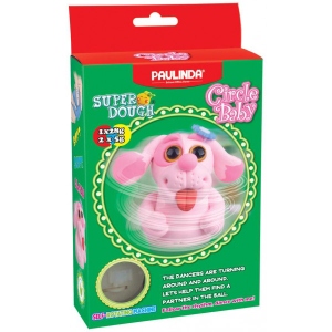 Маса для ліплення Paulinda Super Dough Circle Baby Собака з заводним механізмом Рожева (PL-081177-5)