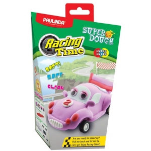 Маса для ліплення Paulinda Super Dough Racing Time Машинка з інерційним механізмом Рожева (PL-081161-2)
