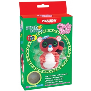 Маса для ліплення Paulinda Super Dough Circle Baby Єнот з заводним механізмом Червоний (PL-081177-1)