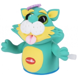 Маса для ліплення Paulinda Super Dough Circle Baby Кот з заводним механізмом Зелений (PL-081177-3)