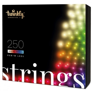 Гірлянда лінійна Twinkly Smart LED Strings RGBW 250, BT + WiFi, Gen II, IP44, прозорий (TWS250SPP-TEU)