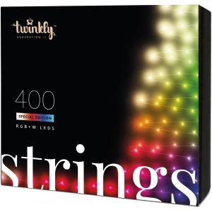 Гірлянда лінійна Twinkly Smart LED Strings RGBW 400, BT + WiFi, Gen II, IP44, чорний (TWS400SPP-BEU)