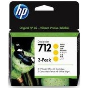 Картридж для струменевих принтерів/БФП HP No.712 DesignJet Т230/Т630 Yellow 3-Pack 29-ml (3ED79A)