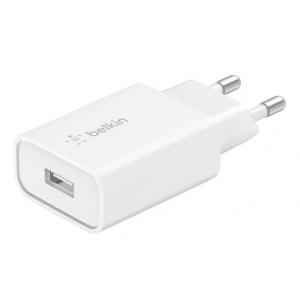 Мережевий зарядний пристрій Belkin 18W USB-A 3A, QC3 White (WCA001VFWH) Київ