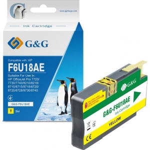 Картридж для струменевих принтерів/БФП G&G HP No.953XL Officejet Pro 8210/8710/8720/8725/8730 Yellow (G&G-F6U18AE)
