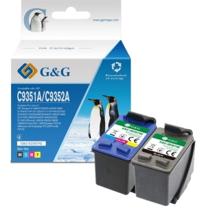 Картридж для лазерних принтерів/БФП G&G HP No.21/22 DJ3920/3940, PSC1410 Black/Tri-color Combo Pack (G&G-SD367AE)