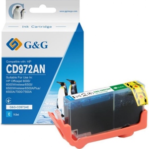 Картриджі для струменевих принтерів G&G HP No.920XL OJ6000/6500/7000/7500 Cyan (G&G-CD972AE)