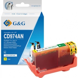 Картриджі для струменевих принтерів G&G HP No.920XL OJ6000/6500/7000/7500 Yellow (G&G-CD974AE)