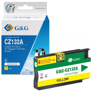 Картридж для струменевих принтерів/БФП G&G HP Designjet T120/T520 ePrinter Yellow (G&G-CZ132A)