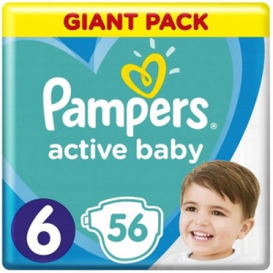 Одноразові підгузки Pampers Active Baby Розмір 6 (13-18 кг), 56 шт. (81747782)