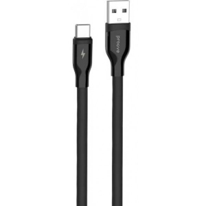 Кабель синхронізації даних Proove Flat Out Type-C 2.4A 1m Black (504920001)