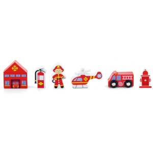 Набір ігрових фігурок DEL Viga Toys до ж/д Пожежна станція (50815)
