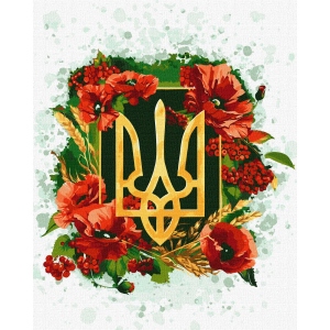 Картина за номерами Ideyka "Квітучий тризуб" 40х50см (KHO5009)