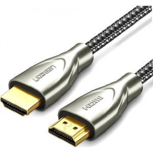 Кабель HDMI UGREEN HD131 HDMI to HDMI 1 m, v2.0 UltraHD 4K-3D Braided Nylon Gray (50106)