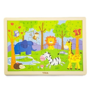 Пазли дерев'яні (до 2 років) Viga Toys Звірята 24 ел. (50198)