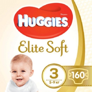 Одноразові підгузки Huggies Elite Soft Розмір 3 (5-9 кг), 160 шт. (5029054566213)