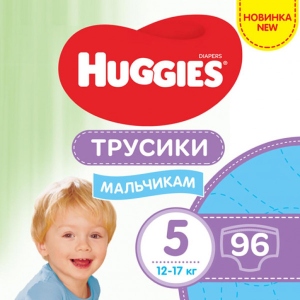 Одноразові підгузки-трусики Huggies Pants Розмір 5 (12-17 кг), M-Pack для хлопчиків 96 шт. (5029054568163)