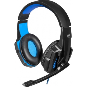 Гарнітура дротова ігрова Defender Warhead G-390 LED Black+Blue 1.8m (64039)