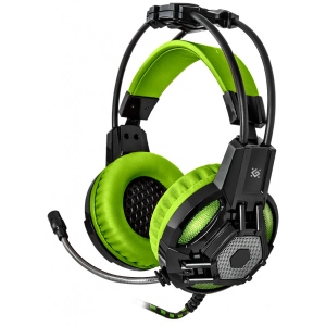 Гарнітура дротова ігрова Defender Lester Black/Green (64543)