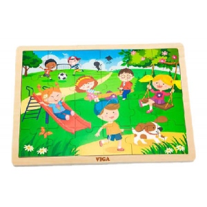 Пазли дерев'яні (3-4 роки) Viga Toys Пори року: весна, 24 ел. (51269)