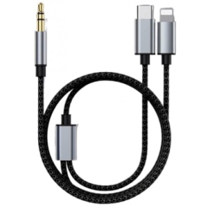Перехідник аудіо XOKO MH-232  AUX 3.5 мм -USB Type C - Lightning (XK-MH-232)