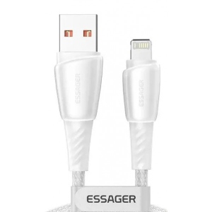 Кабель синхронізації даних Essager Rainbow USB A to Lightning 3A Fast Charging USB Cable 2m White (EXCL-CHA02)
