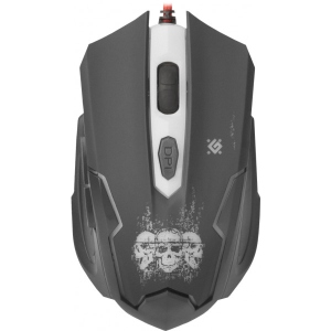 Миша дротова ігрова Defender Skull GM-180L Black (52180)