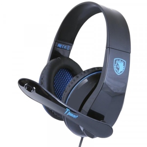 Гарнітура дротова ігрова Sades SA-701 Black/Blue (sa701blj)