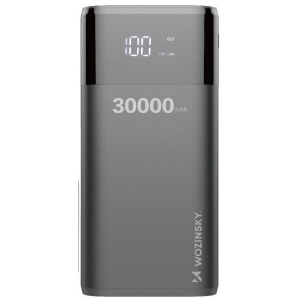 Батарея мобільна Wozinsky Powerbank 30.000mAh 4x USB LCD Display 2A (53045)