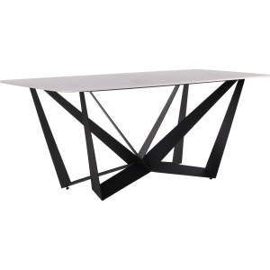 Обідній стіл AMF William black/ceramics Carrara bianco (547060)