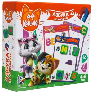 Настільна гра розвиваюча (5-7 років) Vladi Toys Азбука на магнитах 44 Кота, рус. (VT5411-05)