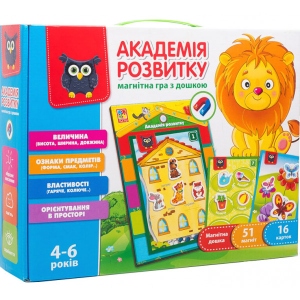 Настільна гра розвиваюча (5-7 років) Vladi Toys Властивості, ознаки з магнітною дошкою (укр) (VT5412-03)