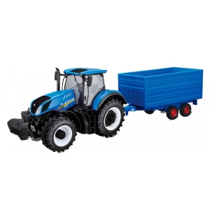 Колекційна сільськогосподарська техніка Bburago Серії Farm - Трактор New Holland з причепом (18-44067) купити