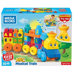 Пластиковий конструктор для малюків Mega Bloks Музыкальный паровозик (FWK22)