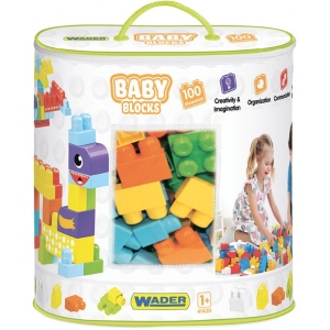 Пластиковий конструктор для малюків Wader "Baby Blocks" Мої перші кубики 100 шт. (41420)