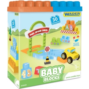 Пластиковий конструктор для малюків Wader "Baby Blocks" Мої перші кубики 30 шт. (41440)