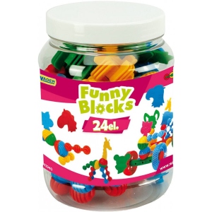 Пластиковий конструктор для малюків Wader Funny Blocks 24 шт. (41940) купити в Києві
