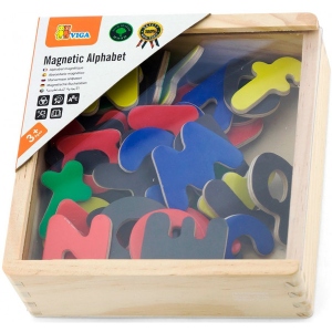 Настільна гра магнітна (3-4 роки) Viga Toys Магнітні літери 52 шт. (50324)