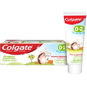 Зубна паста дитяча Colgate Ніжні фрукти без фториду 0-2 роки, 40 мл. (CN07972A)